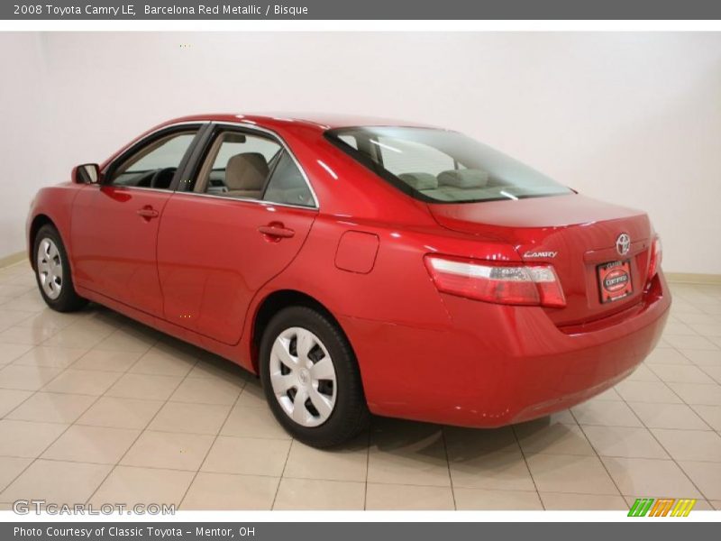 Barcelona Red Metallic / Bisque 2008 Toyota Camry LE