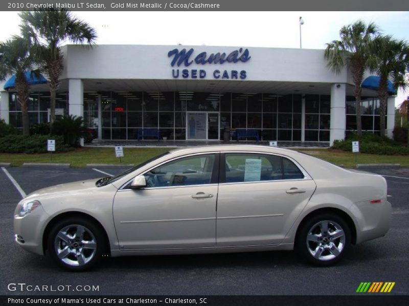 Gold Mist Metallic / Cocoa/Cashmere 2010 Chevrolet Malibu LT Sedan