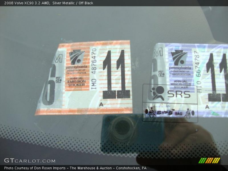 Silver Metallic / Off Black 2008 Volvo XC90 3.2 AWD