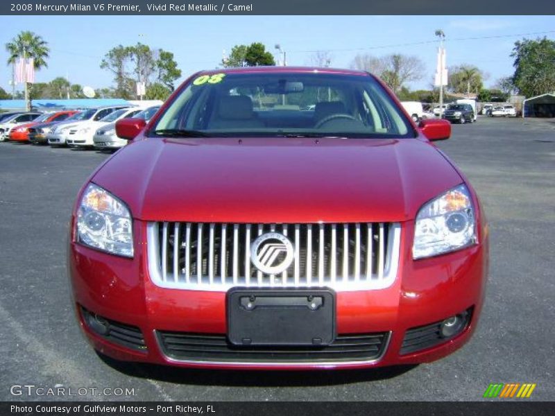 Vivid Red Metallic / Camel 2008 Mercury Milan V6 Premier