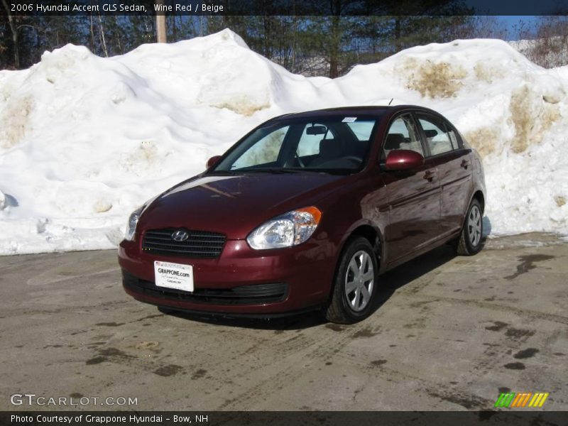 Wine Red / Beige 2006 Hyundai Accent GLS Sedan