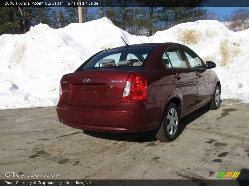 Wine Red / Beige 2006 Hyundai Accent GLS Sedan
