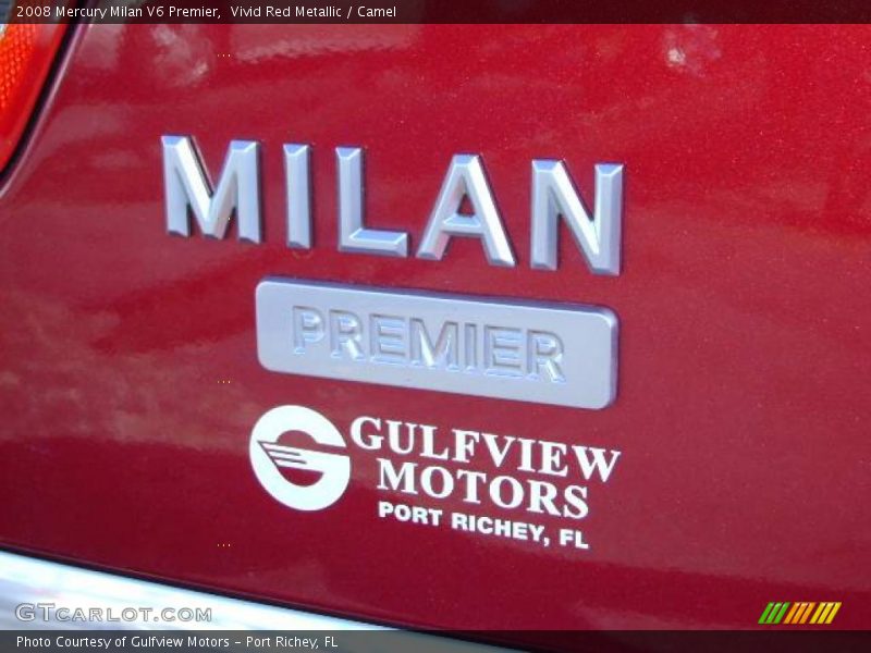 Vivid Red Metallic / Camel 2008 Mercury Milan V6 Premier