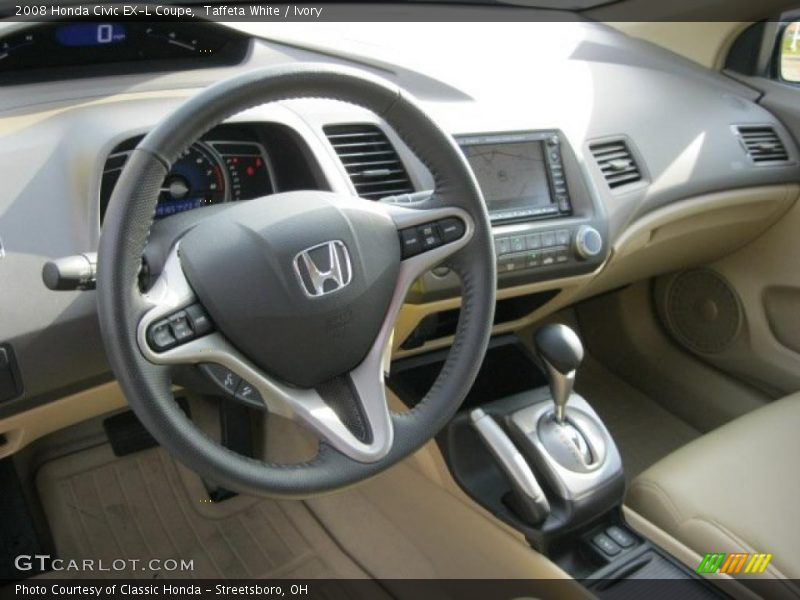 Taffeta White / Ivory 2008 Honda Civic EX-L Coupe