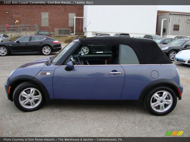 Cool Blue Metallic / Panther Black 2005 Mini Cooper Convertible