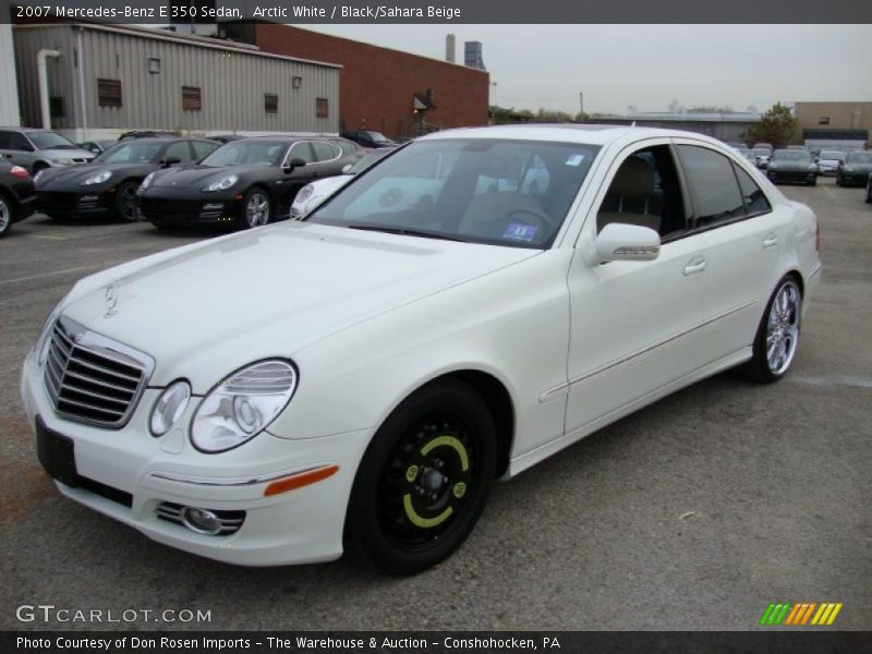 Arctic White / Black/Sahara Beige 2007 Mercedes-Benz E 350 Sedan