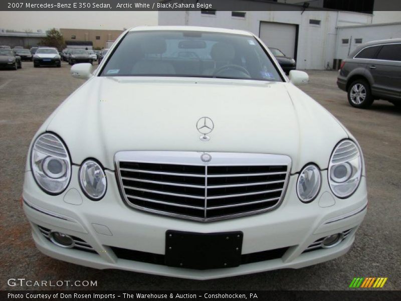 Arctic White / Black/Sahara Beige 2007 Mercedes-Benz E 350 Sedan