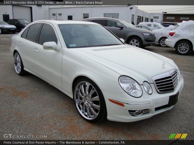 Arctic White / Black/Sahara Beige 2007 Mercedes-Benz E 350 Sedan