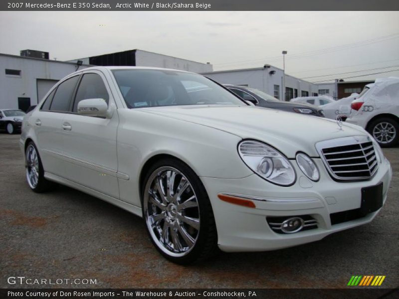 Arctic White / Black/Sahara Beige 2007 Mercedes-Benz E 350 Sedan