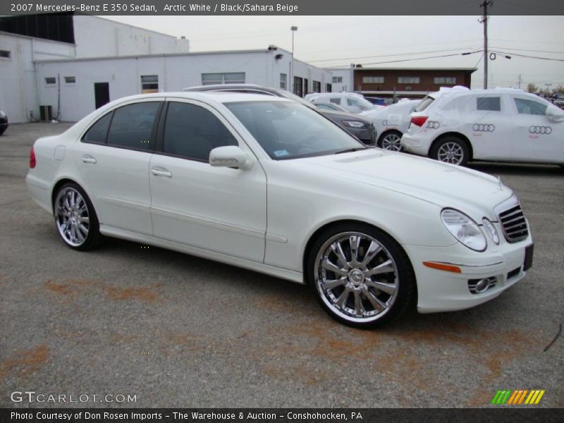 Arctic White / Black/Sahara Beige 2007 Mercedes-Benz E 350 Sedan