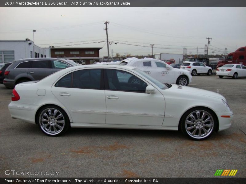 Arctic White / Black/Sahara Beige 2007 Mercedes-Benz E 350 Sedan