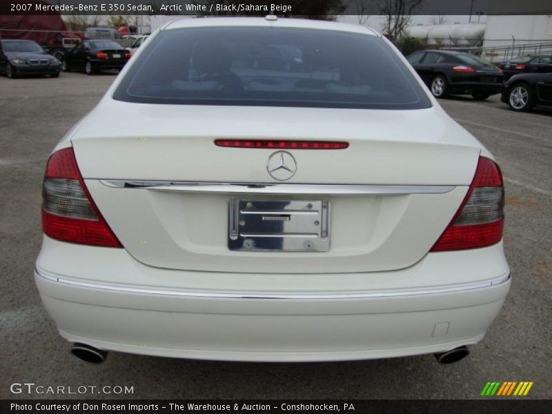 Arctic White / Black/Sahara Beige 2007 Mercedes-Benz E 350 Sedan