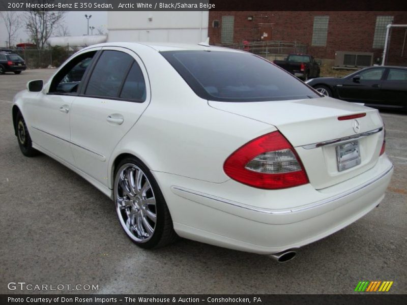 Arctic White / Black/Sahara Beige 2007 Mercedes-Benz E 350 Sedan