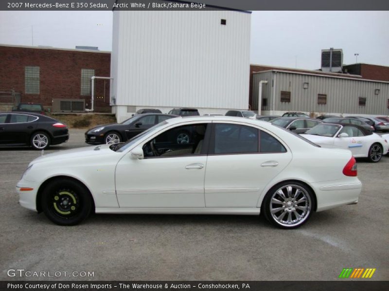 Arctic White / Black/Sahara Beige 2007 Mercedes-Benz E 350 Sedan
