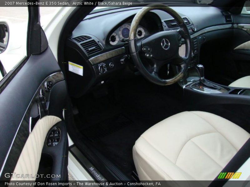 Arctic White / Black/Sahara Beige 2007 Mercedes-Benz E 350 Sedan