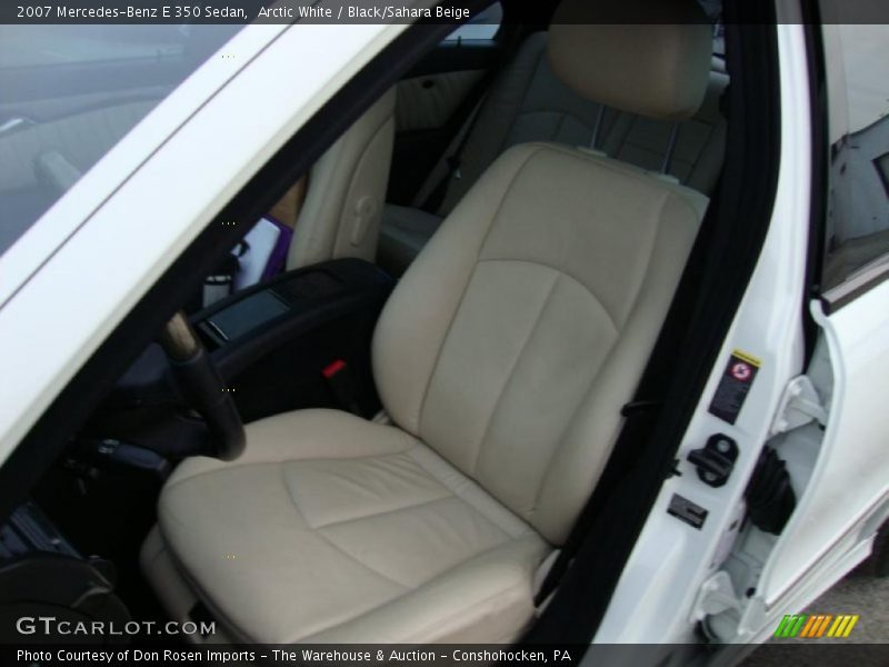 Arctic White / Black/Sahara Beige 2007 Mercedes-Benz E 350 Sedan