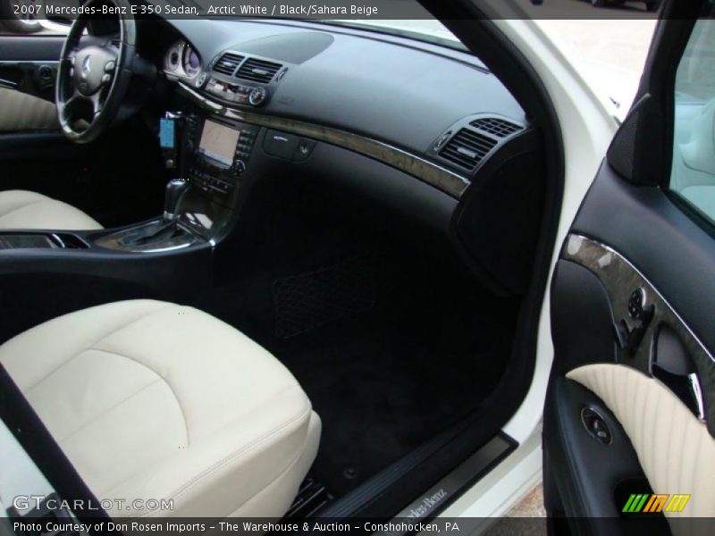 Arctic White / Black/Sahara Beige 2007 Mercedes-Benz E 350 Sedan