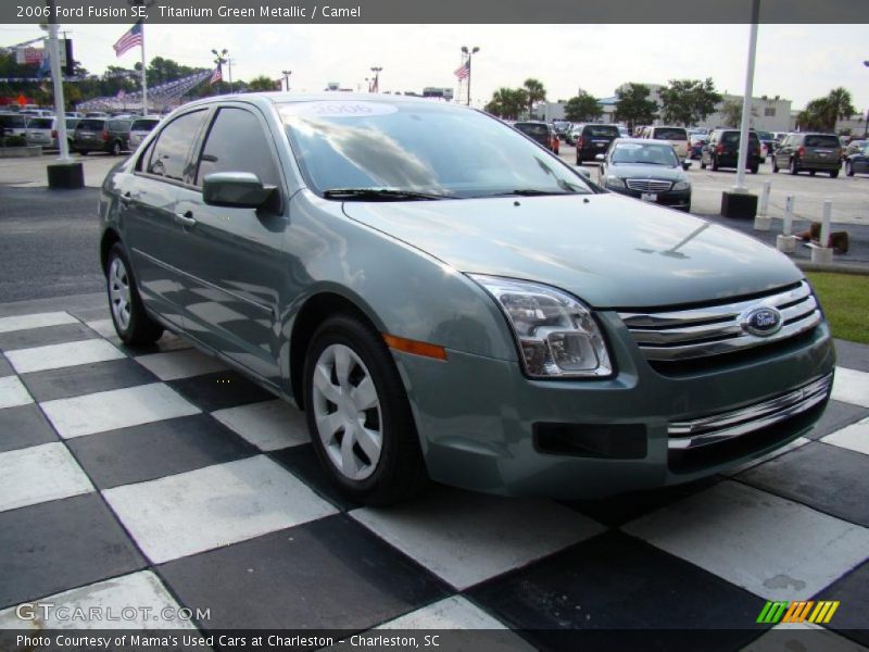 Titanium Green Metallic / Camel 2006 Ford Fusion SE