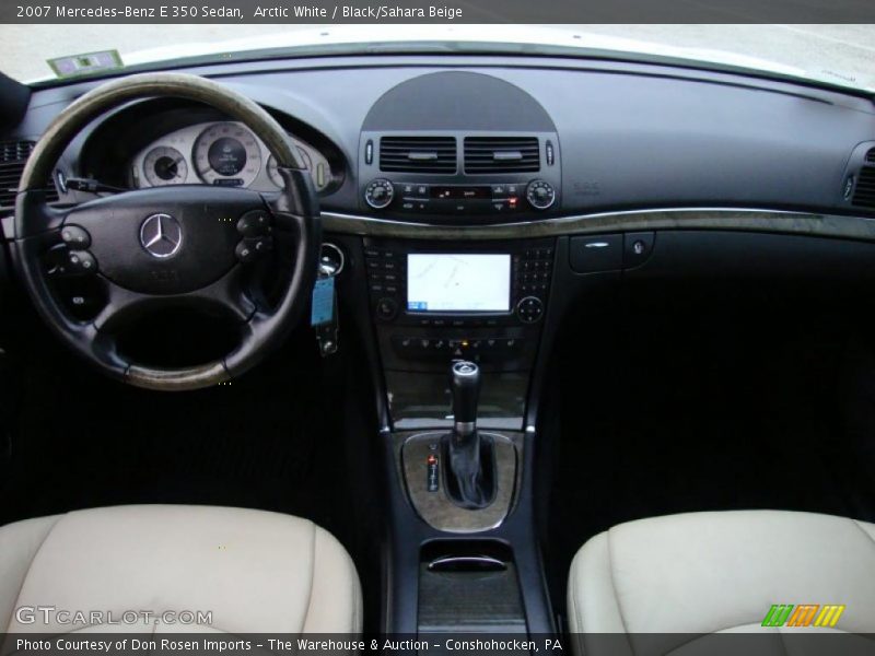 Arctic White / Black/Sahara Beige 2007 Mercedes-Benz E 350 Sedan