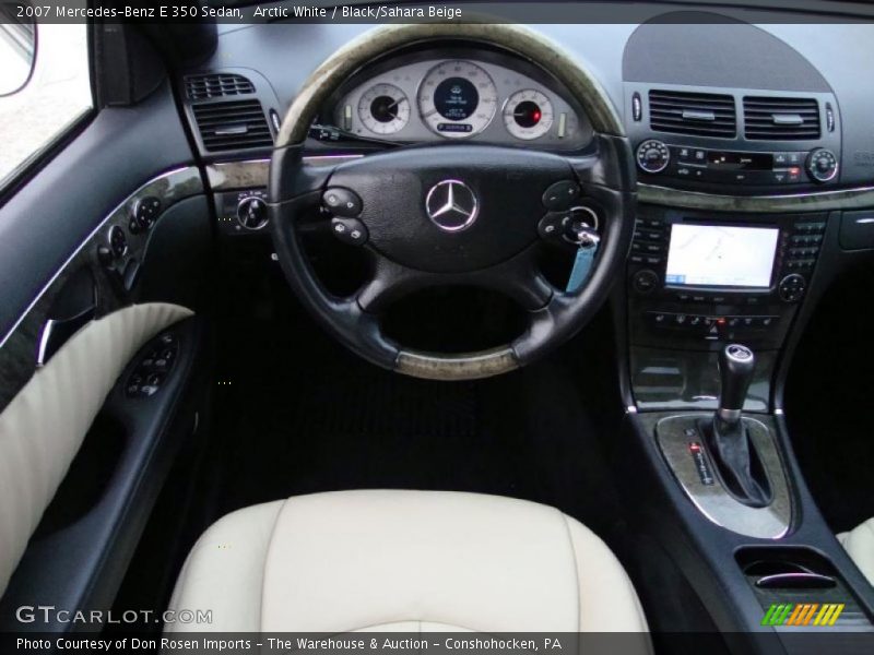 Arctic White / Black/Sahara Beige 2007 Mercedes-Benz E 350 Sedan