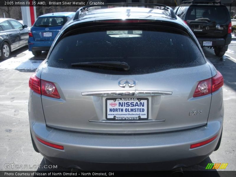 Brilliant Silver Metallic / Graphite 2005 Infiniti FX 35 AWD