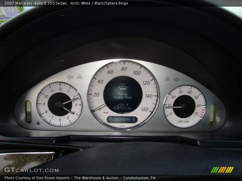 Arctic White / Black/Sahara Beige 2007 Mercedes-Benz E 350 Sedan