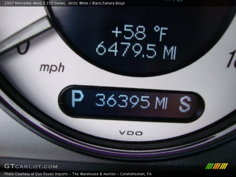 Arctic White / Black/Sahara Beige 2007 Mercedes-Benz E 350 Sedan