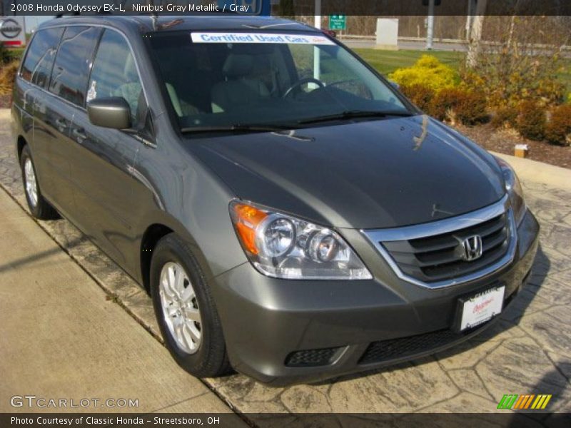 Nimbus Gray Metallic / Gray 2008 Honda Odyssey EX-L