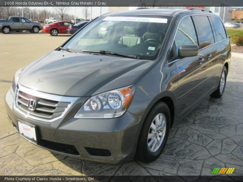 Nimbus Gray Metallic / Gray 2008 Honda Odyssey EX-L