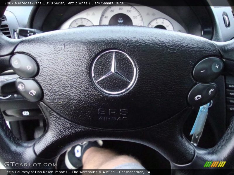 Arctic White / Black/Sahara Beige 2007 Mercedes-Benz E 350 Sedan