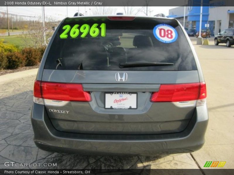 Nimbus Gray Metallic / Gray 2008 Honda Odyssey EX-L