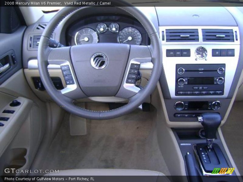 Vivid Red Metallic / Camel 2008 Mercury Milan V6 Premier