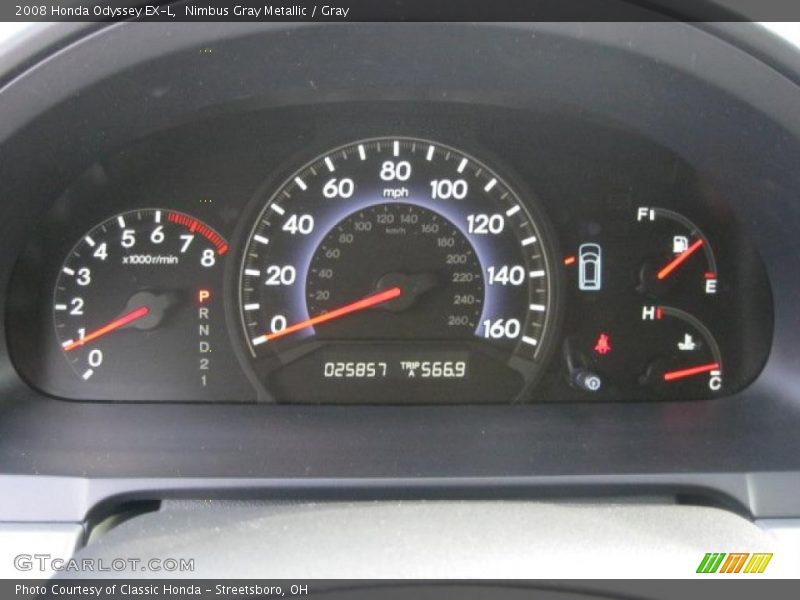 Nimbus Gray Metallic / Gray 2008 Honda Odyssey EX-L