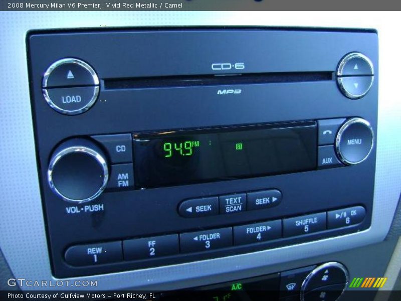 Vivid Red Metallic / Camel 2008 Mercury Milan V6 Premier