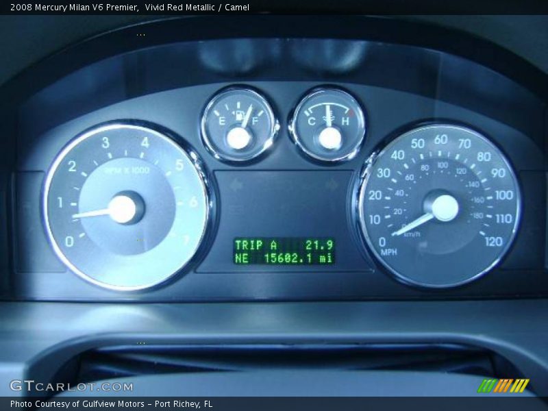 Vivid Red Metallic / Camel 2008 Mercury Milan V6 Premier