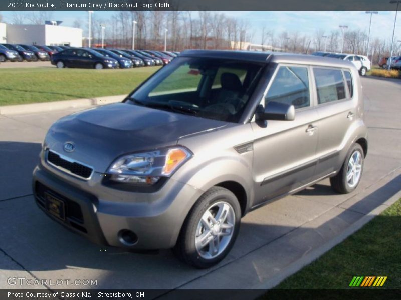 Titanium Gray / Black Soul Logo Cloth 2011 Kia Soul +