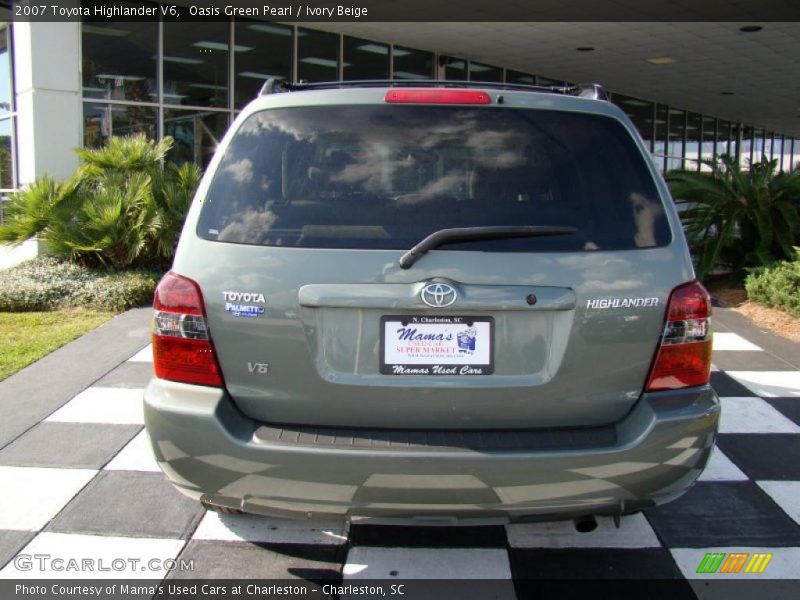 Oasis Green Pearl / Ivory Beige 2007 Toyota Highlander V6