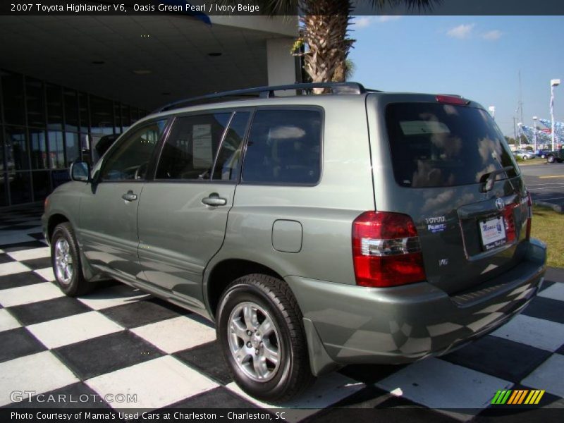 Oasis Green Pearl / Ivory Beige 2007 Toyota Highlander V6