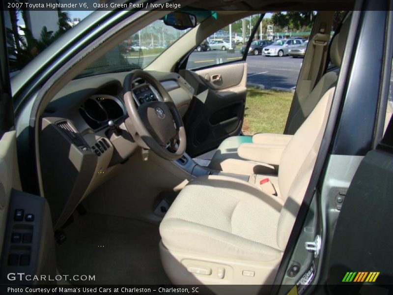 Oasis Green Pearl / Ivory Beige 2007 Toyota Highlander V6