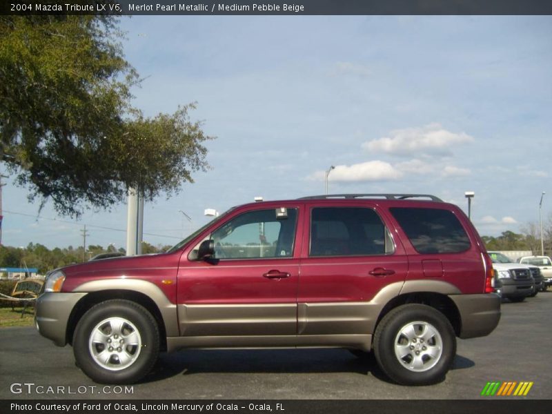 Merlot Pearl Metallic / Medium Pebble Beige 2004 Mazda Tribute LX V6