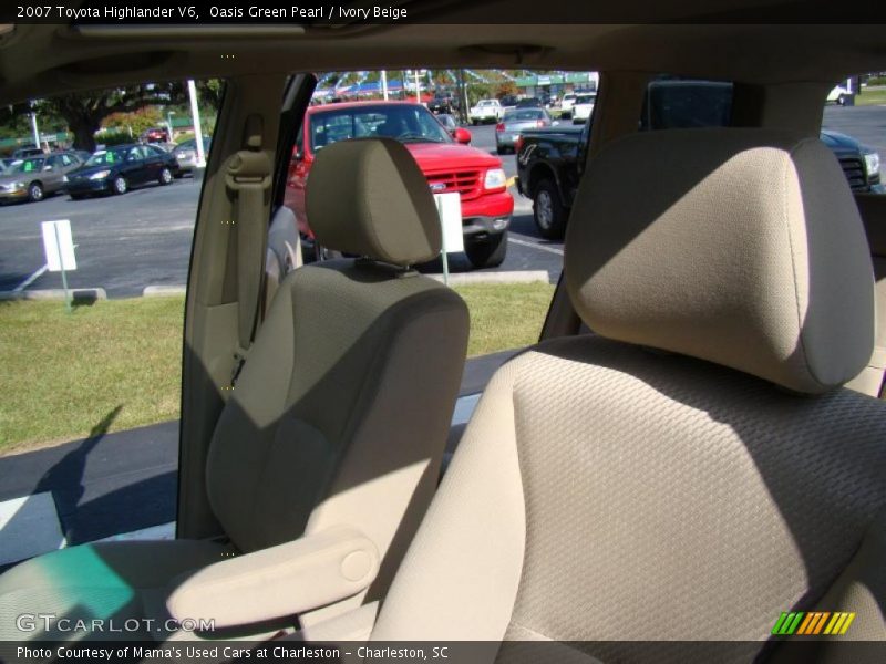 Oasis Green Pearl / Ivory Beige 2007 Toyota Highlander V6