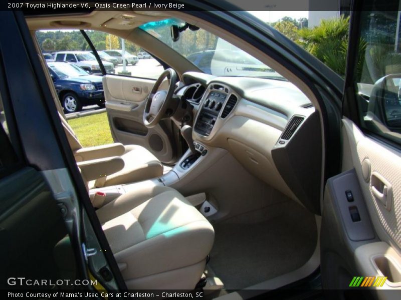 Oasis Green Pearl / Ivory Beige 2007 Toyota Highlander V6