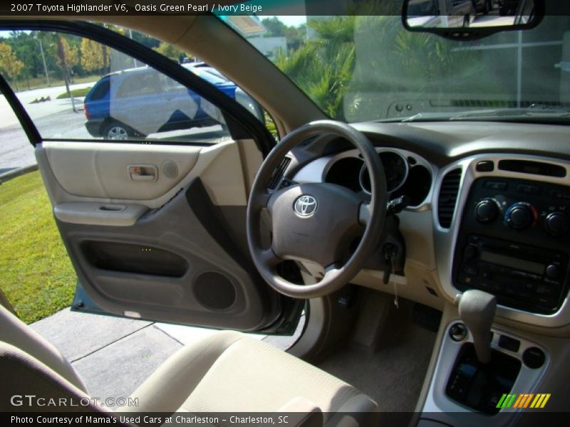 Oasis Green Pearl / Ivory Beige 2007 Toyota Highlander V6