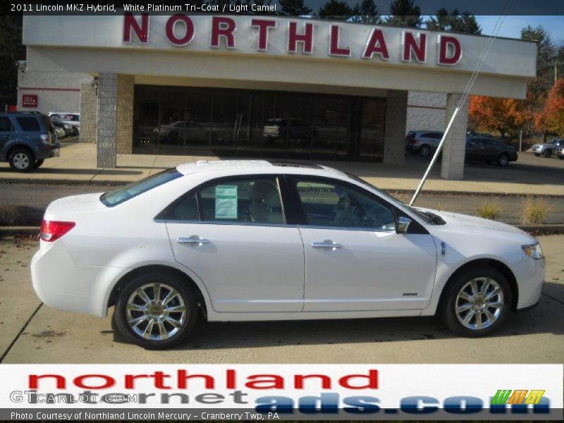 White Platinum Tri-Coat / Light Camel 2011 Lincoln MKZ Hybrid