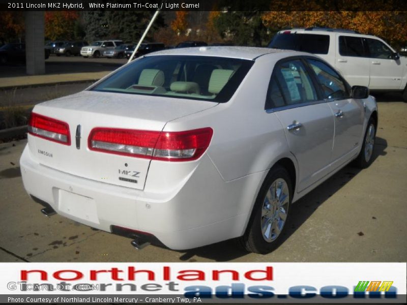 White Platinum Tri-Coat / Light Camel 2011 Lincoln MKZ Hybrid