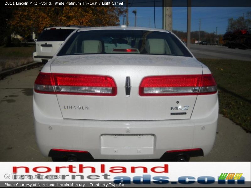 White Platinum Tri-Coat / Light Camel 2011 Lincoln MKZ Hybrid