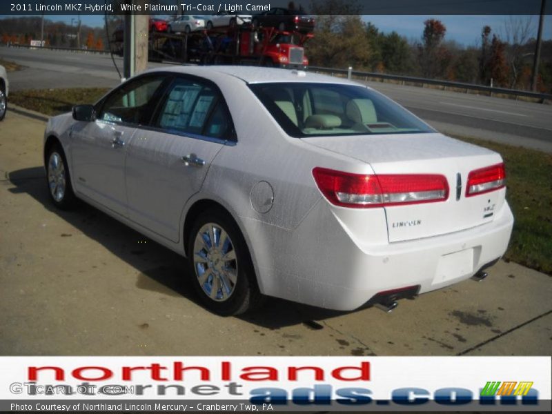 White Platinum Tri-Coat / Light Camel 2011 Lincoln MKZ Hybrid