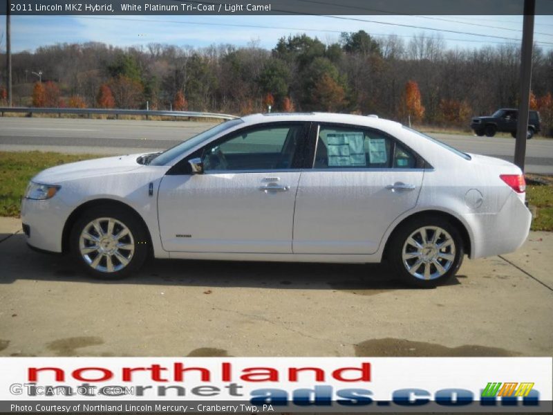 White Platinum Tri-Coat / Light Camel 2011 Lincoln MKZ Hybrid