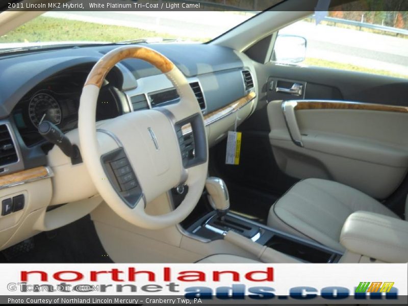 White Platinum Tri-Coat / Light Camel 2011 Lincoln MKZ Hybrid