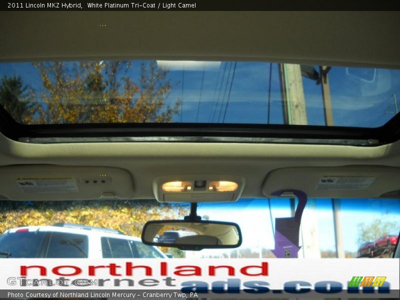 White Platinum Tri-Coat / Light Camel 2011 Lincoln MKZ Hybrid